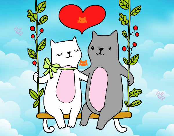 Gatitos enamorados