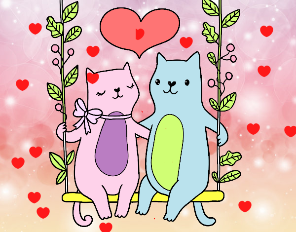 Gatitos enamorados