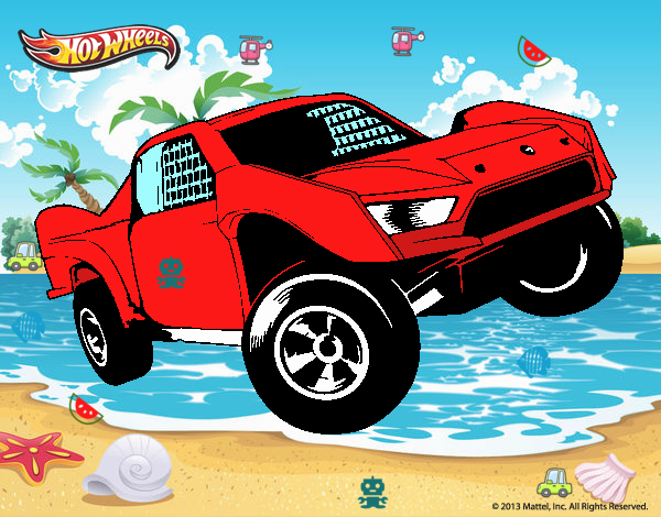 HOT WHEELS ROJO VA A LA PLAYA