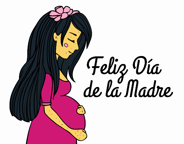 Mamá embarazada en el día de la madre