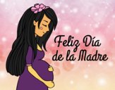 Mamá embarazada en el día de la madre