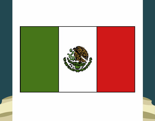 Dibujo de Bandera de Mexico pintado por en  el día 14-09-20 a  las 22:26:42. Imprime, pinta o colorea tus propios dibujos!