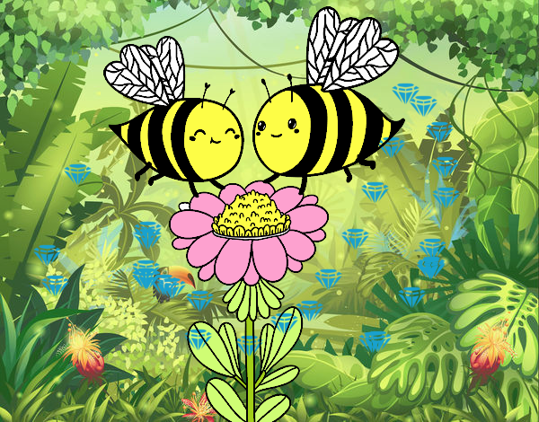 Pareja de abejas