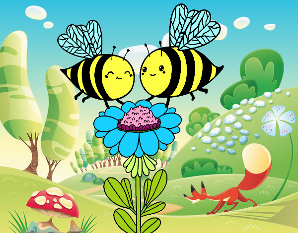 Pareja de abejas