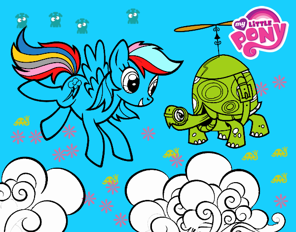 Rainbow Dash y la tortuga tanque