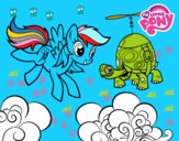 Rainbow Dash y la tortuga tanque