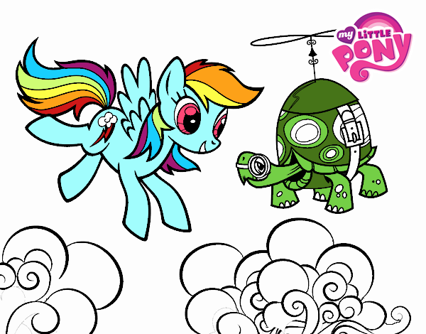 Rainbow Dash y la tortuga tanque