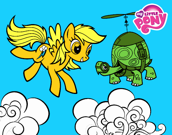 Rainbow Dash y la tortuga tanque