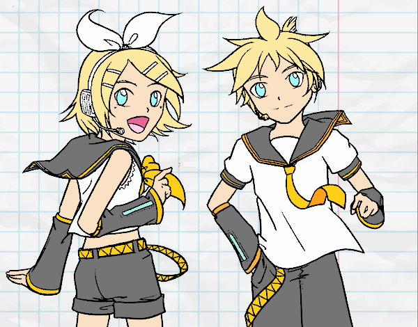 Vocaloid - Kagamine Rin y Len Dibujo