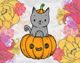 Un gatito de Halloween