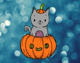 Un gatito de Halloween