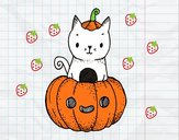 Un gatito de Halloween