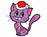 Un gato navideño