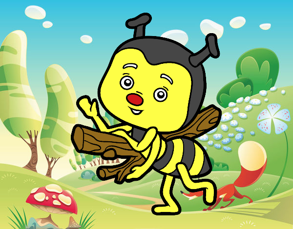 Abeja saludando