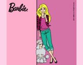 Barbie con cazadora de cuadros