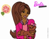 Barbie con su linda gatita