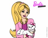 Barbie con su linda gatita