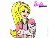 Barbie con su linda gatita