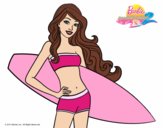 Barbie con tabla de surf