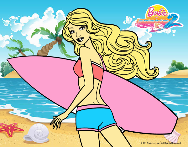 Barbie surfera