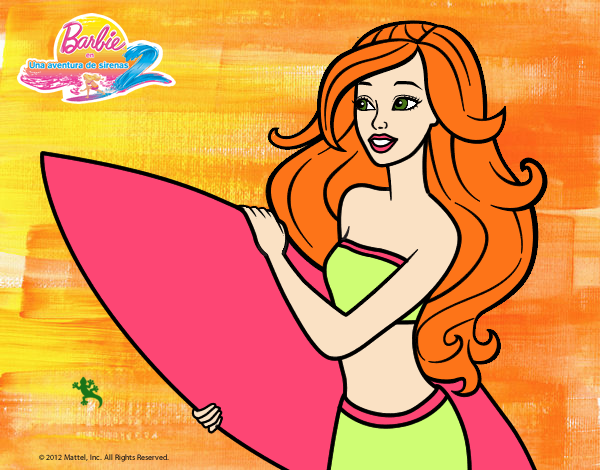 Barbie va a surfear