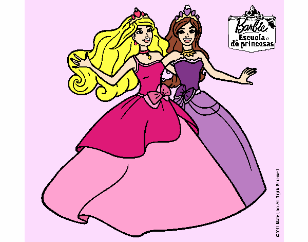 Barbie y su amiga súper felices