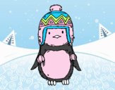 Bebé pingüino con gorrito