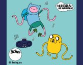 Finn y Jake escuchando música