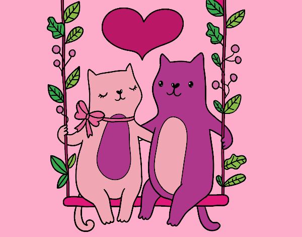 Gatitos enamorados