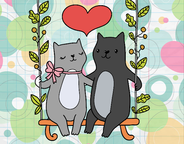 Gatitos enamorados