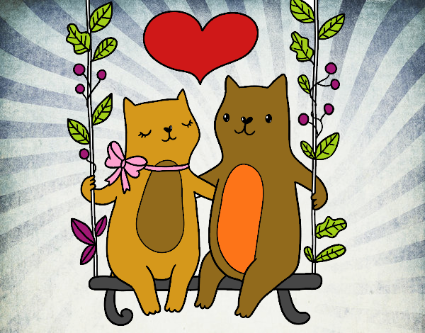 Gatitos enamorados