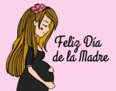 Mamá embarazada en el día de la madre