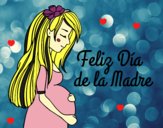 Mamá embarazada en el día de la madre