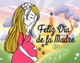 Mamá embarazada en el día de la madre