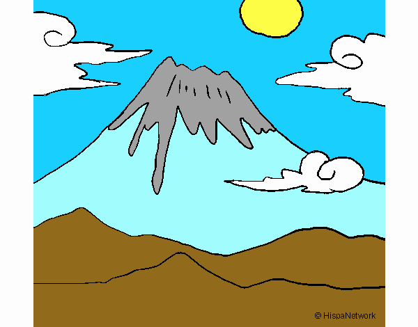 Estudio 25  Dibujo y pintura en Usera  El monte Fuji por Elena L  Acuarela sobre papel  Facebook