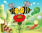 Pareja de abejas