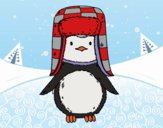 Pingüino con gorro