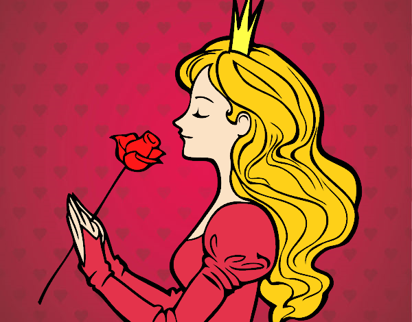 Princesa con su rosa con fragancia