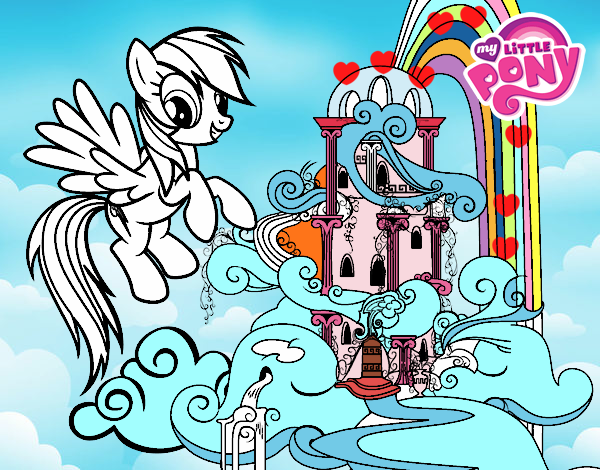 Rainbow Dash en su palacio