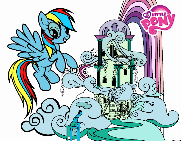 Rainbow Dash en su palacio