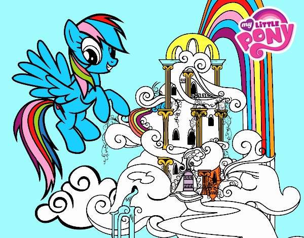 Rainbow Dash en su palacio