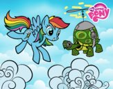 Rainbow Dash y la tortuga tanque