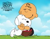 Snoopy y Carlitos abrazados