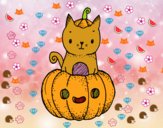 Un gatito de Halloween