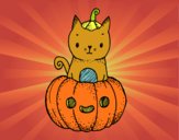 Un gatito de Halloween