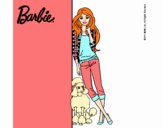 Barbie con cazadora de cuadros