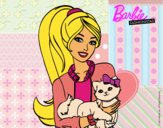 Barbie con su linda gatita