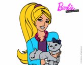 Barbie con su linda gatita