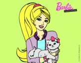 Barbie con su linda gatita