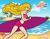 Barbie corre al agua